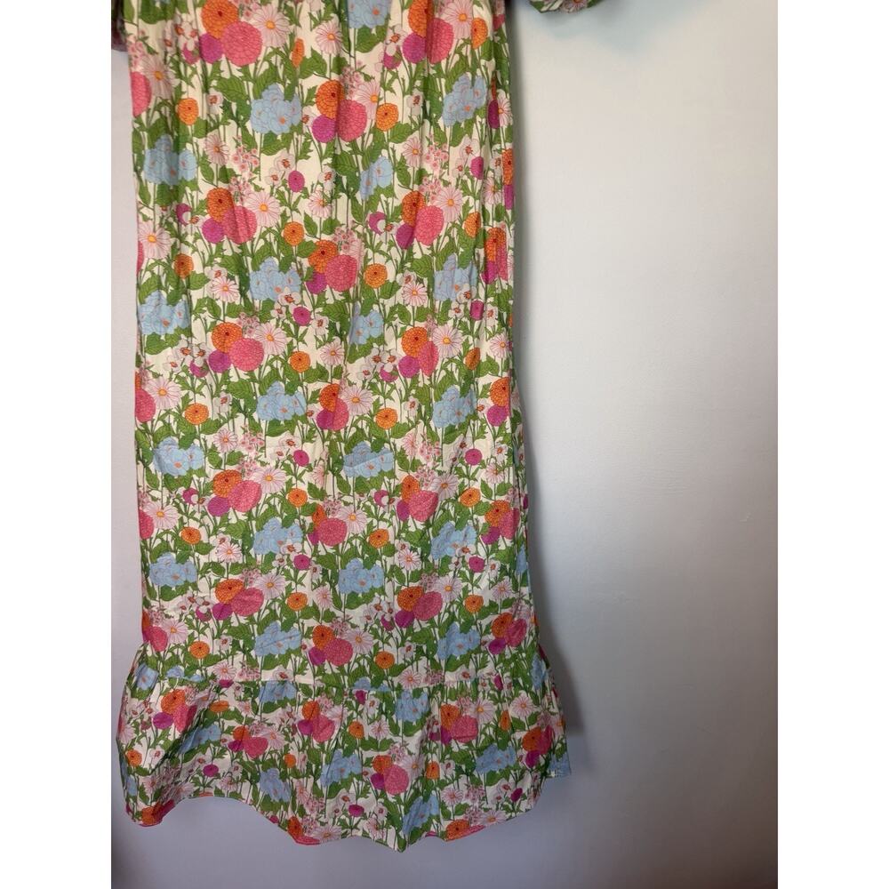 Hyacinth House Tuckernuck Louisa Midi Dress Green Begonia Floral Cotton XXS NWT - Picture 16 of 16
